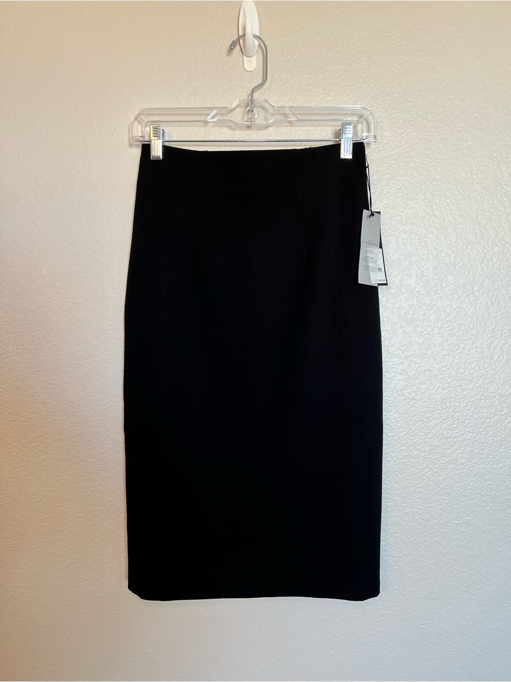 White House Black Market Aura Pencil Skirt Womens 2 Black Shaping Mesh Lined NWT
